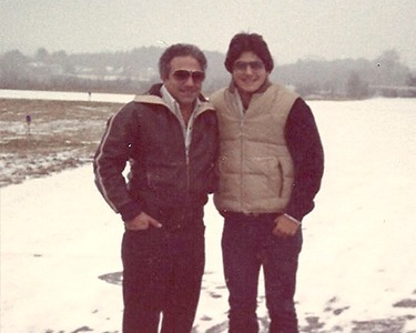 Johnny and his dad Rick Georges.